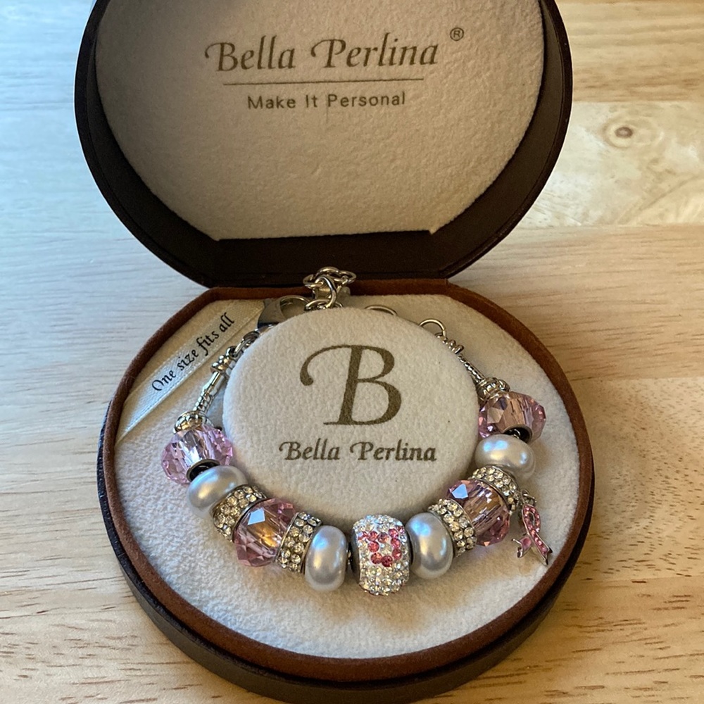 Bella Perlina Breast Cancer Bracelet
